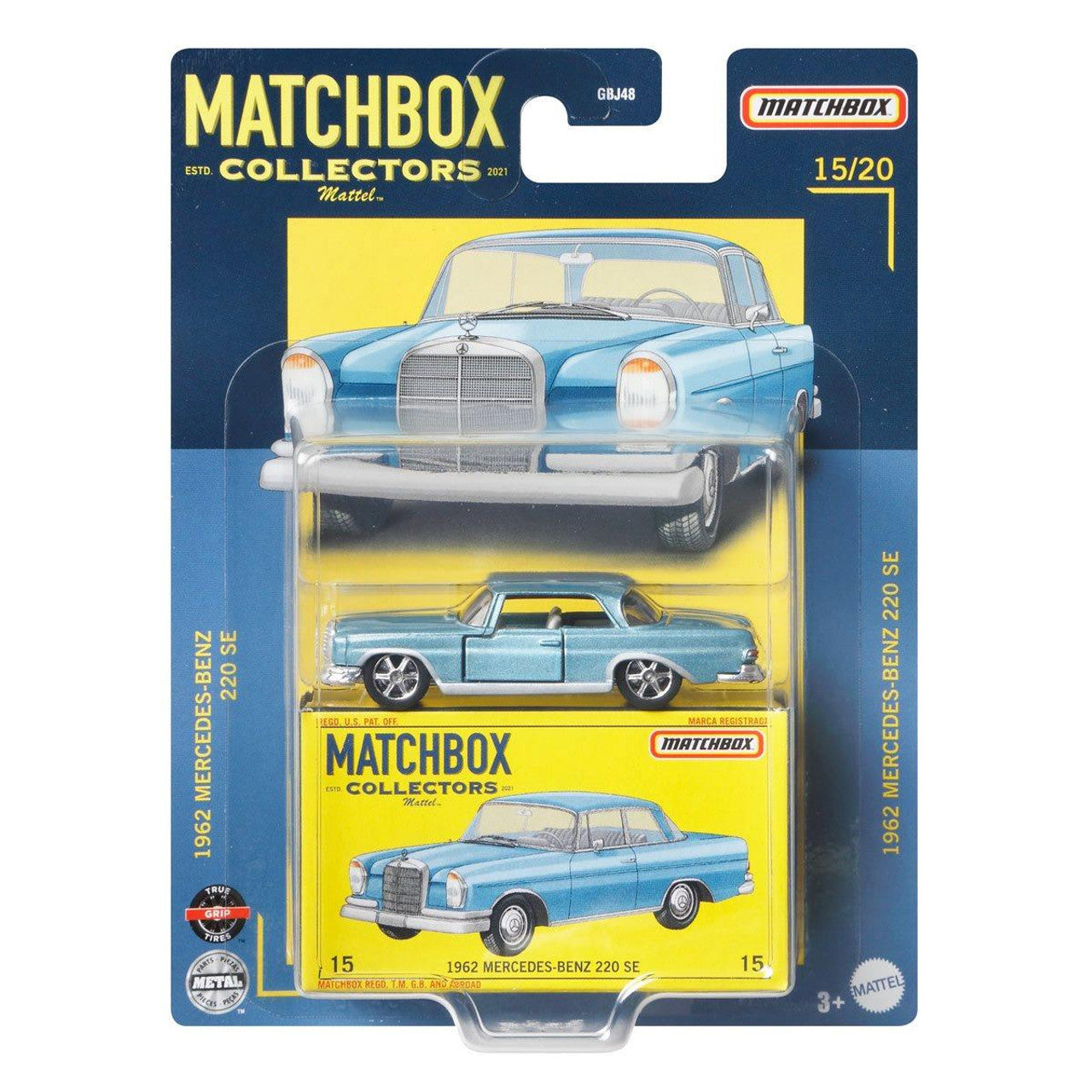 Matchbox Collectors - 1962 Mercedes-Benz 220 SE 15/20 - Scale 1/64 Approximately
