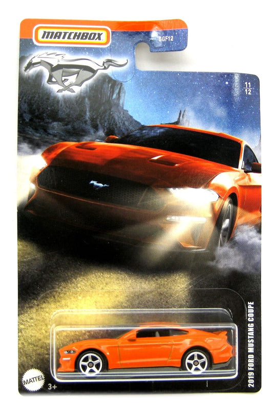 Matchbox - Ford Mustang Coupé 2019 Orange - Matchbox - Échelle 1/64 environ