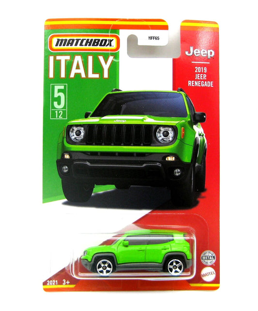 Matchbox - Jeep Renegade 2019 Vert clair Italie - Matchbox - Échelle 1/64 environ