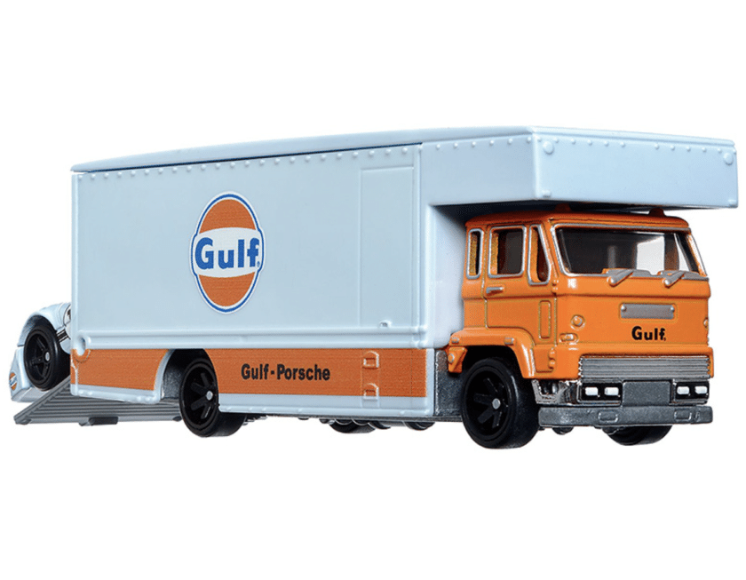Hot Wheels Premium - Porsche 917 LH & Fleet Flyer Gulf - Series Car Culture Team Transport - Scala 1/64