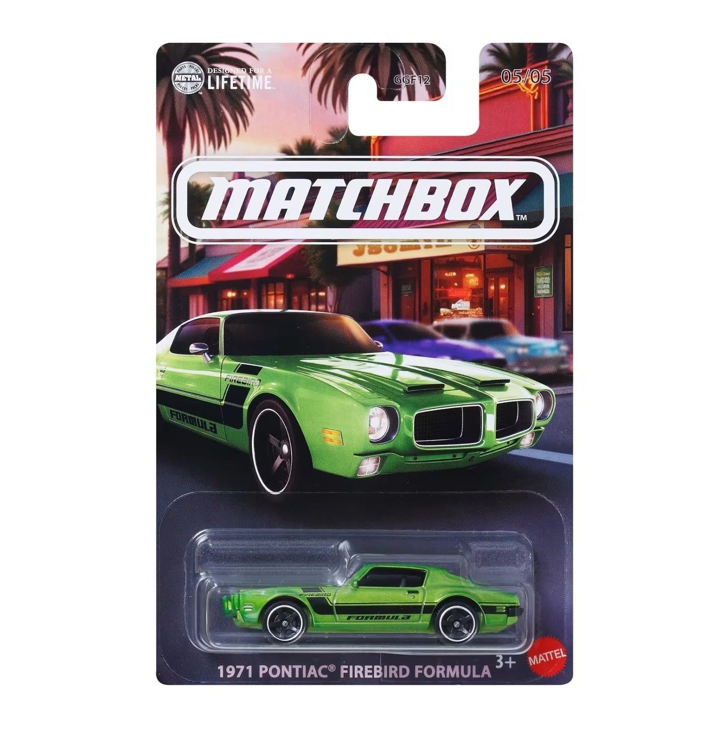 Matchbox - Pontiac Firebird Formula 05/05 de 1971 - Échelle approximative 1/64