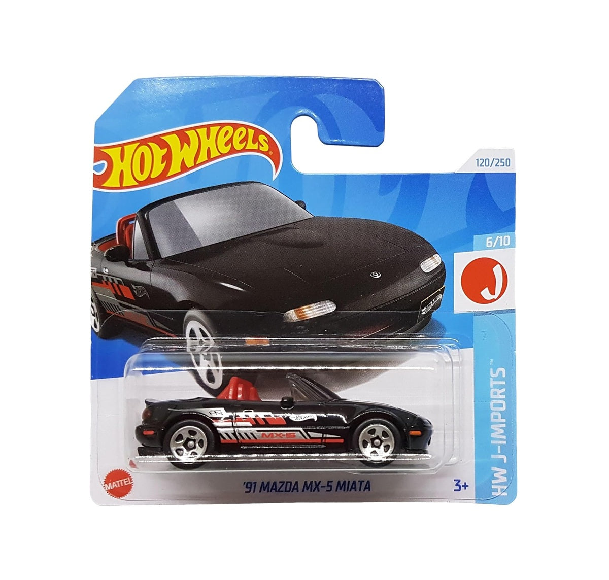 Hot Wheels - '91 Mazda MX-5 Miata Black - Scale 1/64 Approx