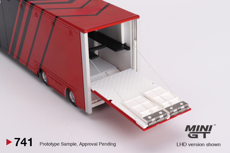 Mini GT - Mercedes-Benz Actros avec transporteur de course « ADVAN » - Échelle 1/64 MGT00741