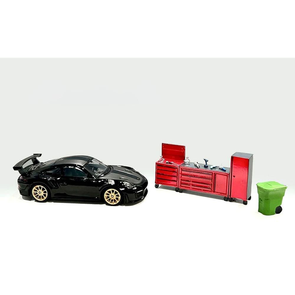 Diorama américain - « Outils en métal » Coffret B de 5 pièces Édition limitée MiJo Exclusives - Échelle 1/64 AD-2411MJ
