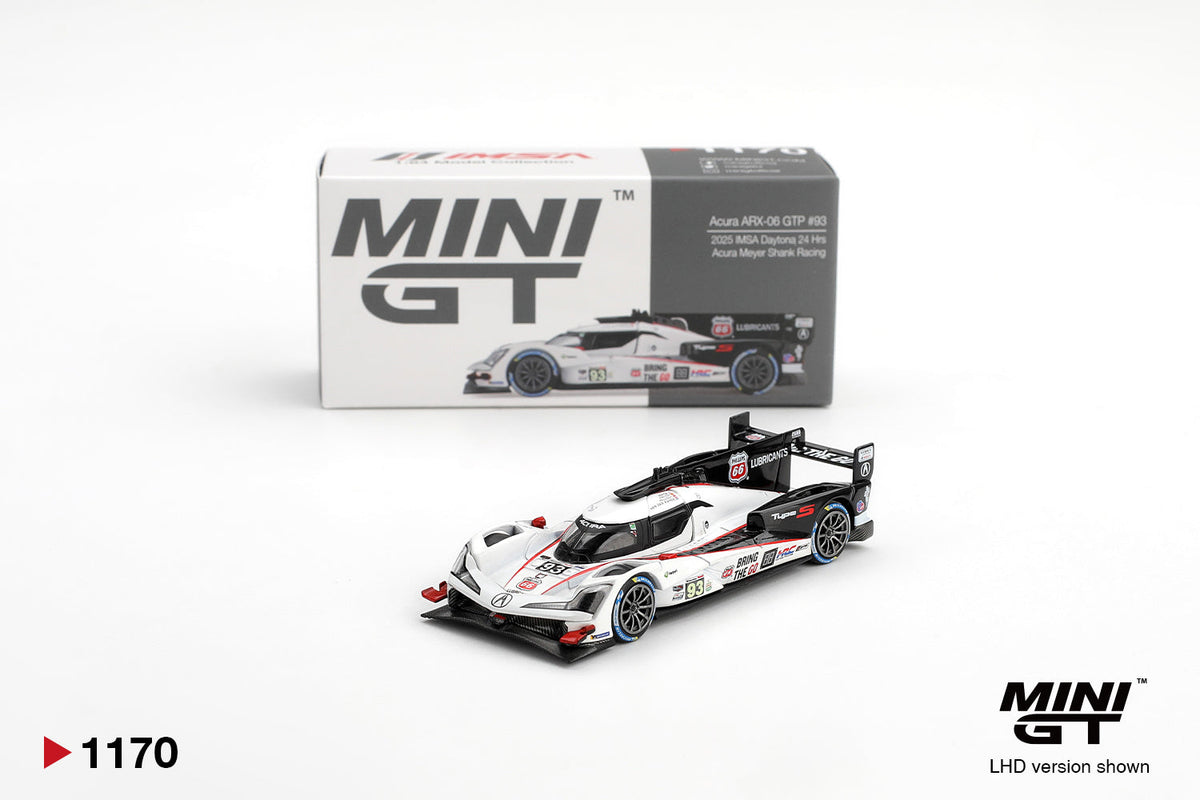 Mini GT - Acura ARX-06 GTP #93 Acura Meyer Shank Racing Daytona 24 Hrs 2025 - Scala 1/64 MGT01170-BL Blister Packaging
