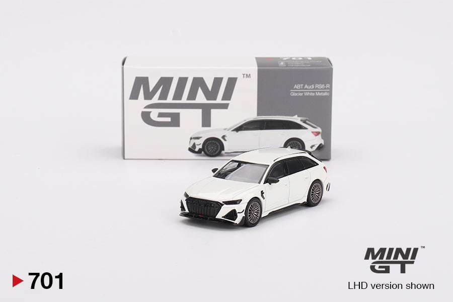 Mini GT - Audi ABT RS6-R Glacier White Metallic - Scala 1/64 MGT00701-R RHD