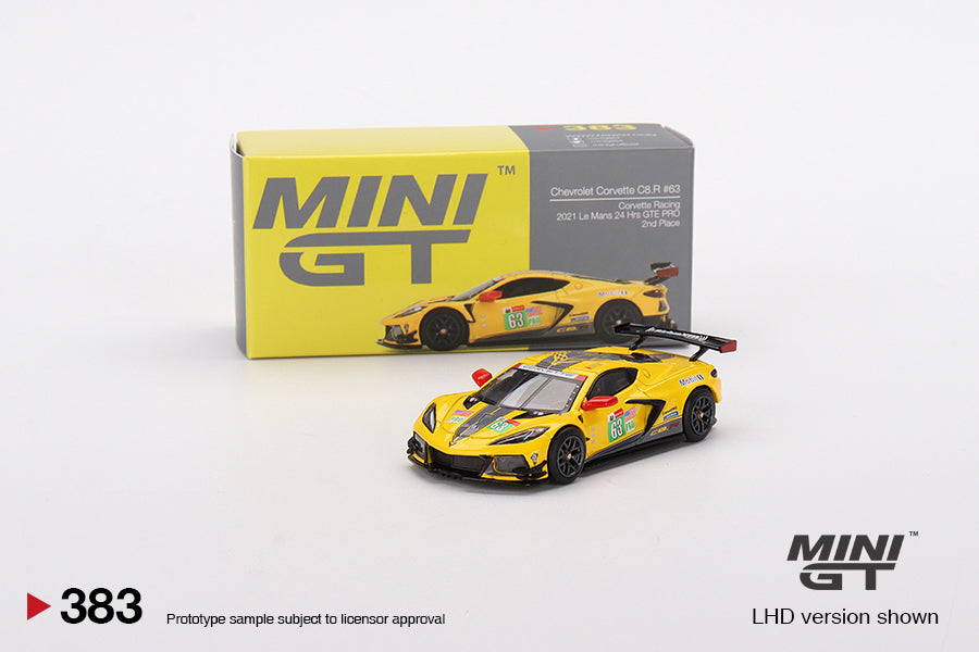 Mini GT - Chevrolet Corvette C8 .R #63 2021 Le Mans 24 Hrs GTE PRO 2nd Place - 1/64 Scale MGT00383-L