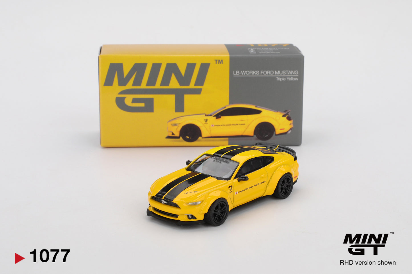 Mini GT - LB-WORKS Ford Mmustang Triple Yellow - Scala 1/64 MGT01077-L