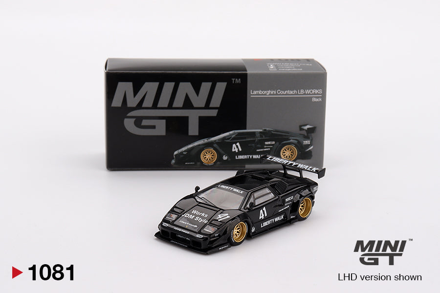MINI GT - Lamborghini Countach LB-WORKS Noir - Échelle 1/64 MGT01081-L
