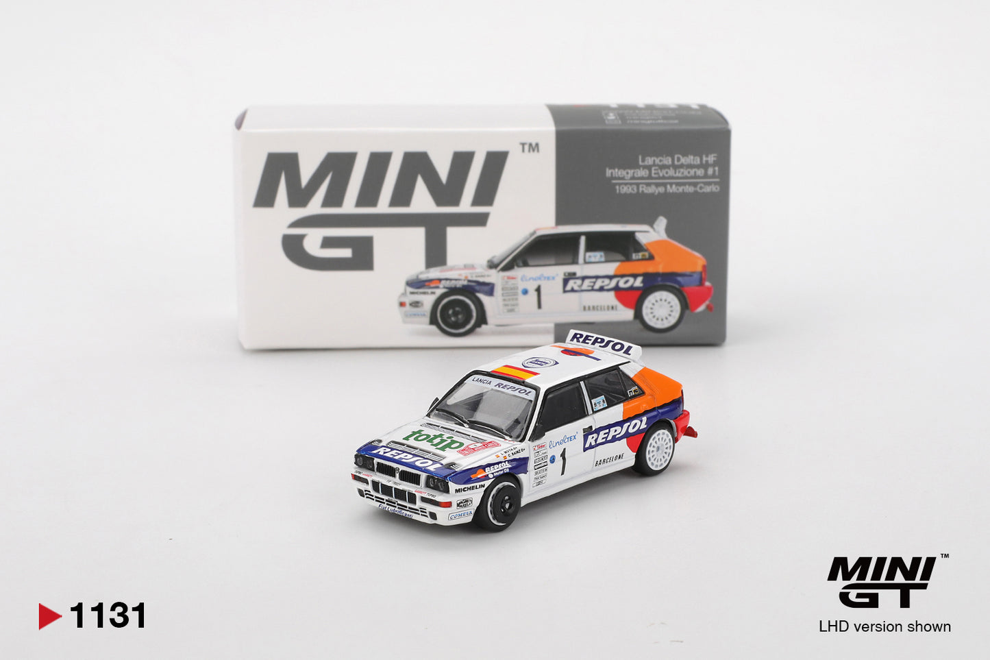 Mini GT - Lancia Delta HF Integrale Evoluzione #1 1993 Rallye Monte-Carlo - Échelle 1/64 MGT01131-L