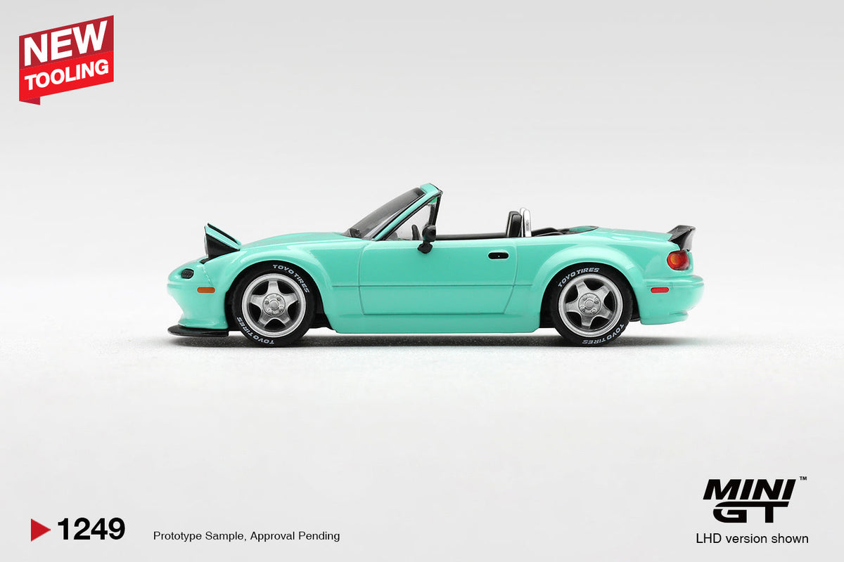 Mini GT - Mazda MX-5 (NA) Pandem Body Kit Mint Green 2026 – 1/64 Scale MGT01249-L