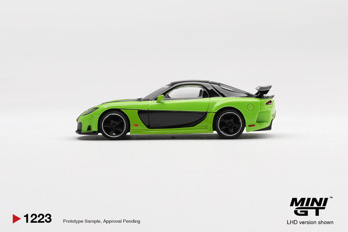 Mini GT - Mazda RX-7 VeilSide Fortune7 Vert 2012 - Échelle 1/64 MGT01223-L