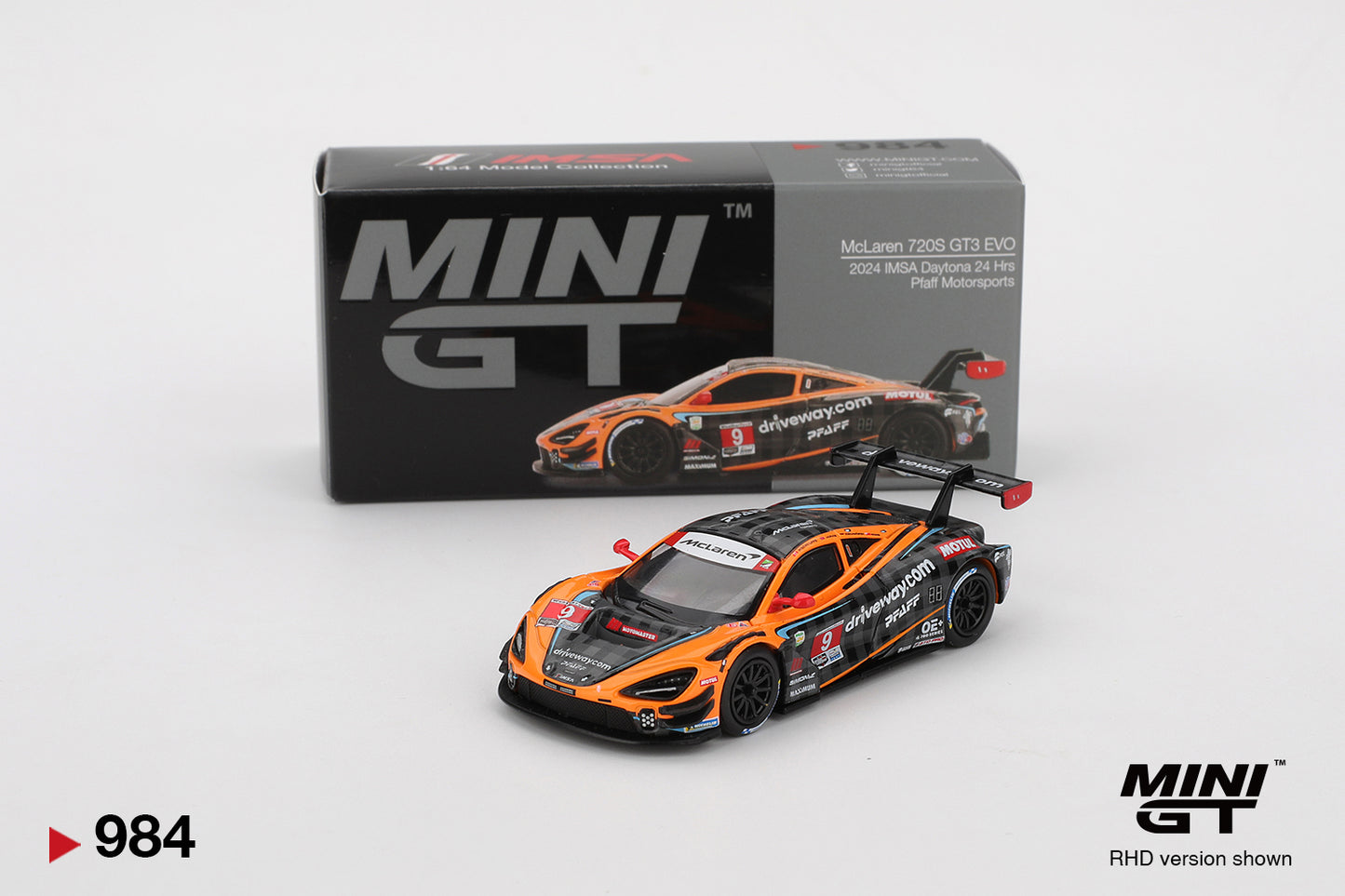 Mini GT - McLaren 720S GT3 Evo PFAFF Motorsports Daytona 24hRS 2024 - Scale 1/64 MGT00984-L