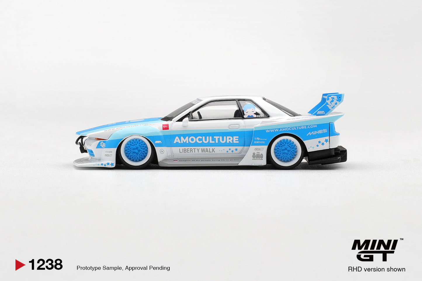 Mini GT - Nissan Skyline GT-R (R32) LBWK Kaido Fonctionne AMOCULTURE 2026 - Échelle 1/64 MGT01238-R