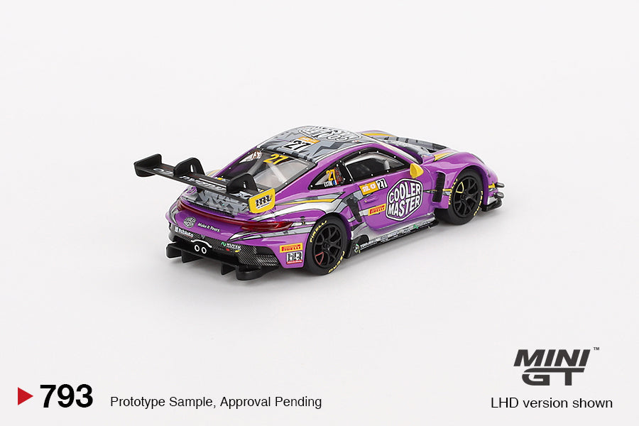 Mini GT - Porsche 911 GT3 R #27 HubAuto Racing 2023 FIA GT World Cup 70e Grand Prix de Macao - Échelle 1/64 MGT00793-L