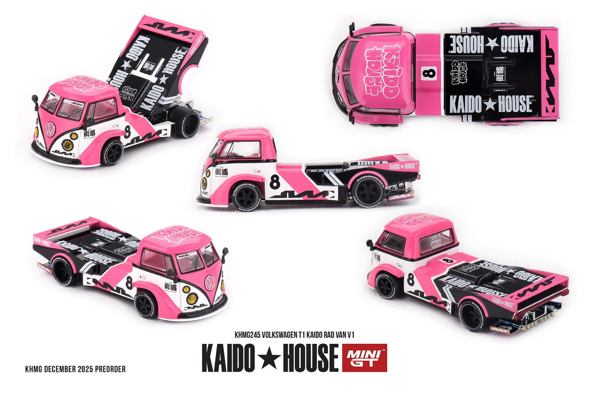 Mini GT - Volkswagen T1 KAIDO RAD VAN V1 1972 - Kaido House - 1/64 Scale KHMG245
