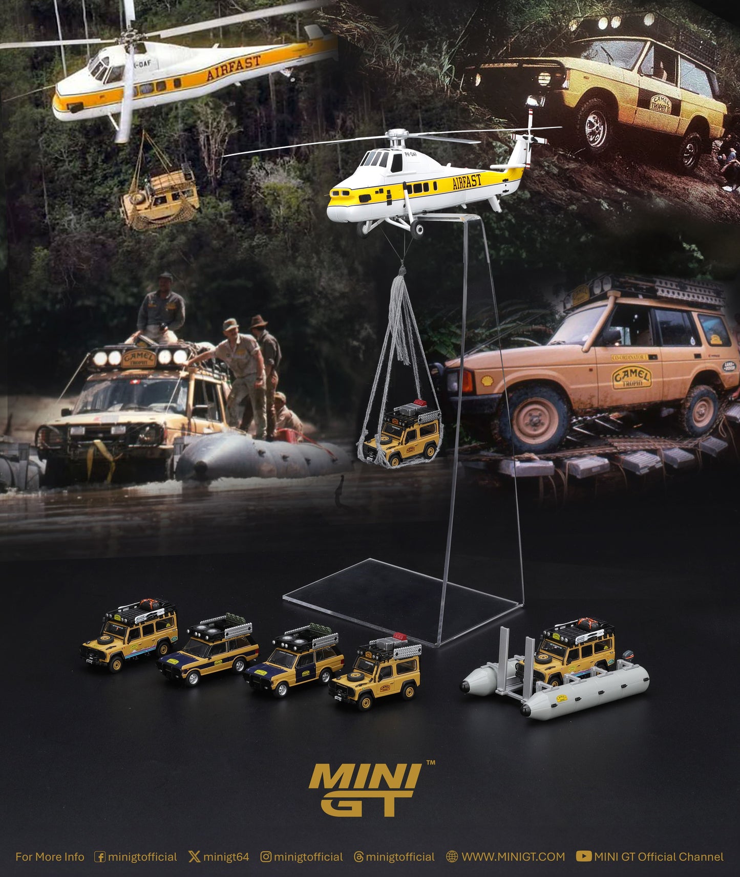 Mini GT - Pontoon Raft Camel Trophy 1985 – 1/64 Scale MGTAC18
