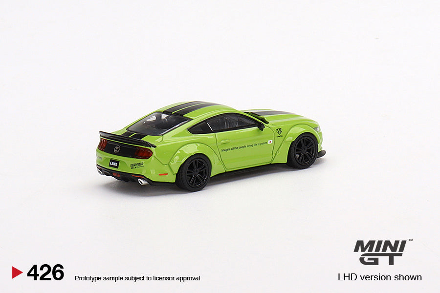 Mini GT - LB-WORKS Ford Mustang Grabber Citron Vert - Échelle 1/64 MGT00426 Conduite à droite