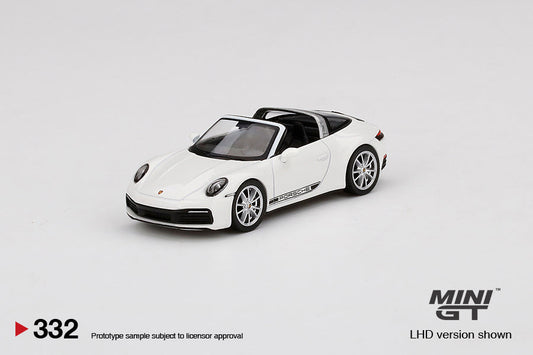 Mini GT - Porsche 911 Targa 4S Blanche Conduite à droite - Échelle 1/64 MGT00332-R