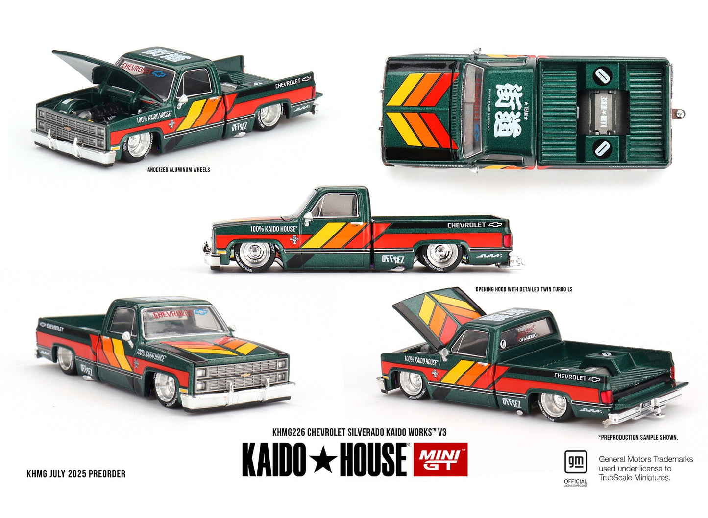 Mini GT Kaido House - Chevrolet Silverado Kaido WORKS V3 1980 - Scale 1/64 KHMG226
