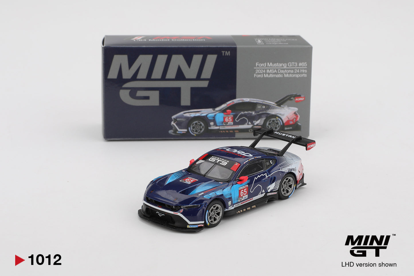 Mini Gt - Ford Mustang GT3 #65 Ford Multimatic Motorsports IMSA Daytona 24 Hrs 2024 - Scala 1/64 MGT01012-L