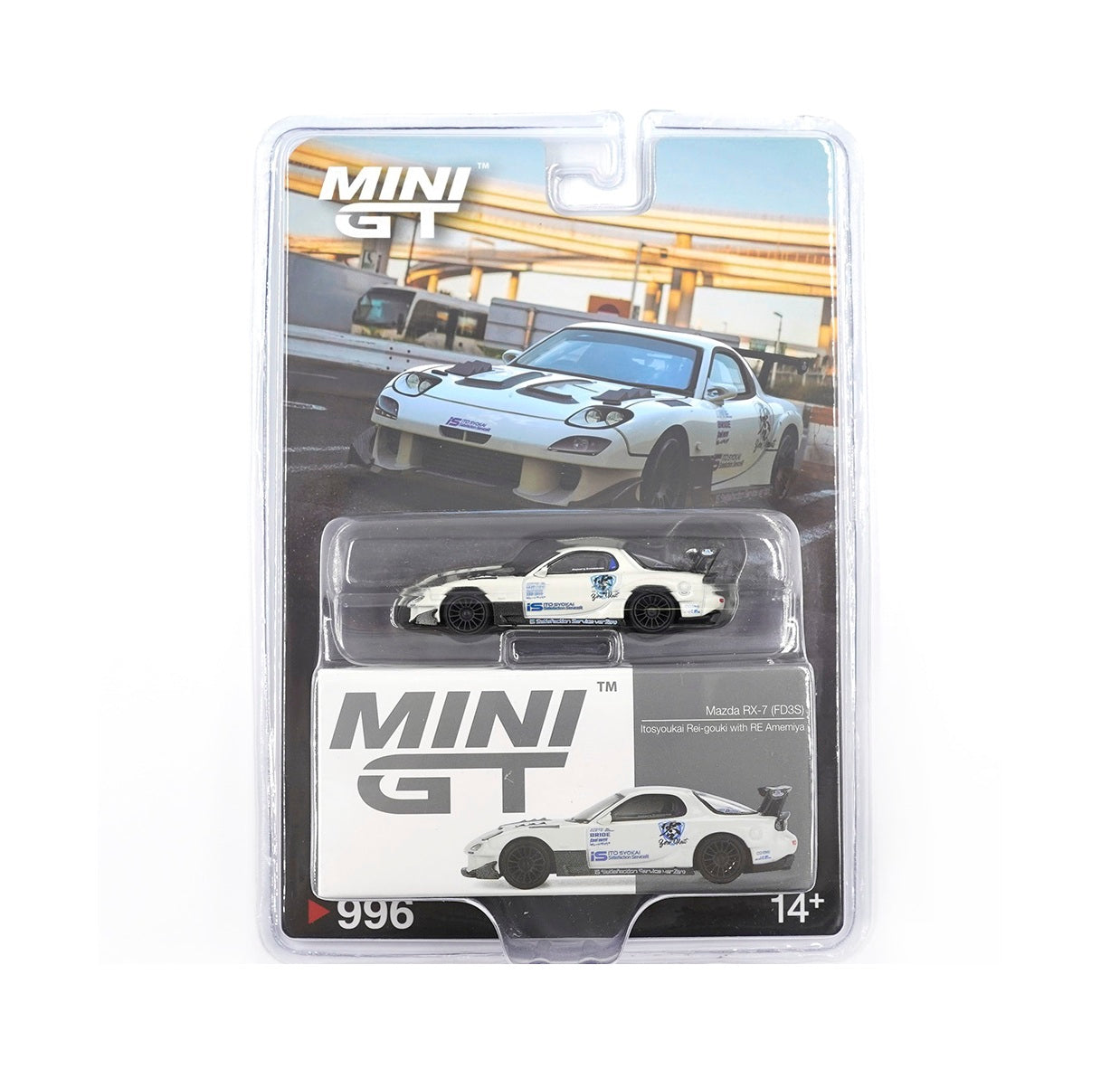 Mini GT - Mazda RX-7 (FD3S) Itosyoukai Rei-gouki with RE Amemiya - Scale 1/64 MGT00996-BL Blister Packaging