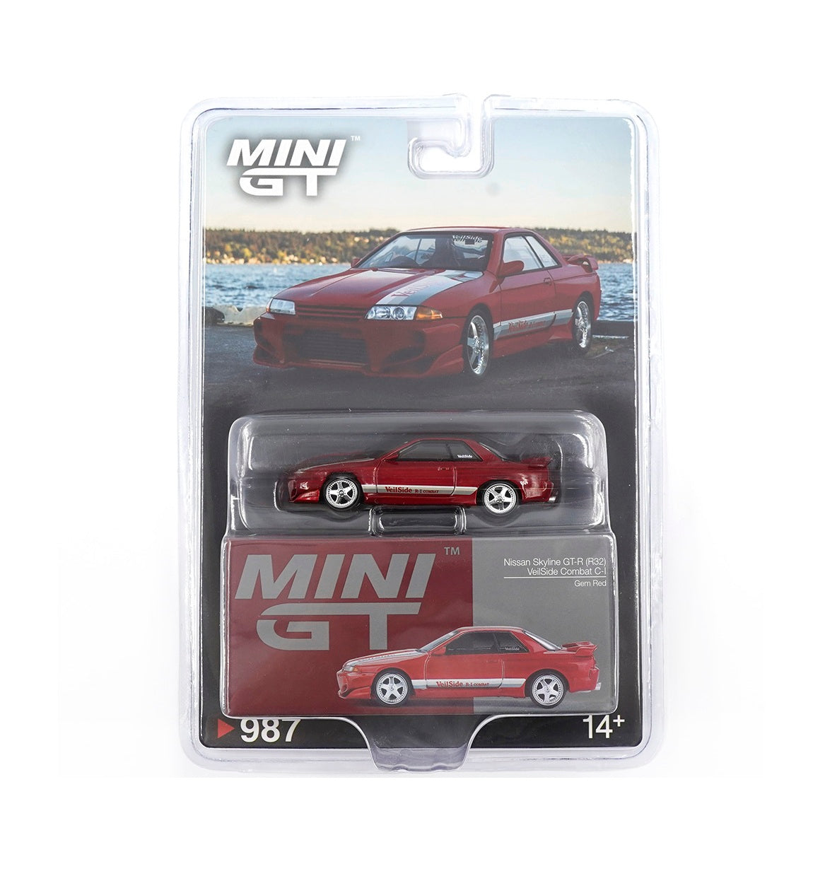 Mini GT - Nissan Skyline GT-R (R32) VeilSide Combat CI Gem Red - Scale 1/64 MGT00987-BL Blister Packaging