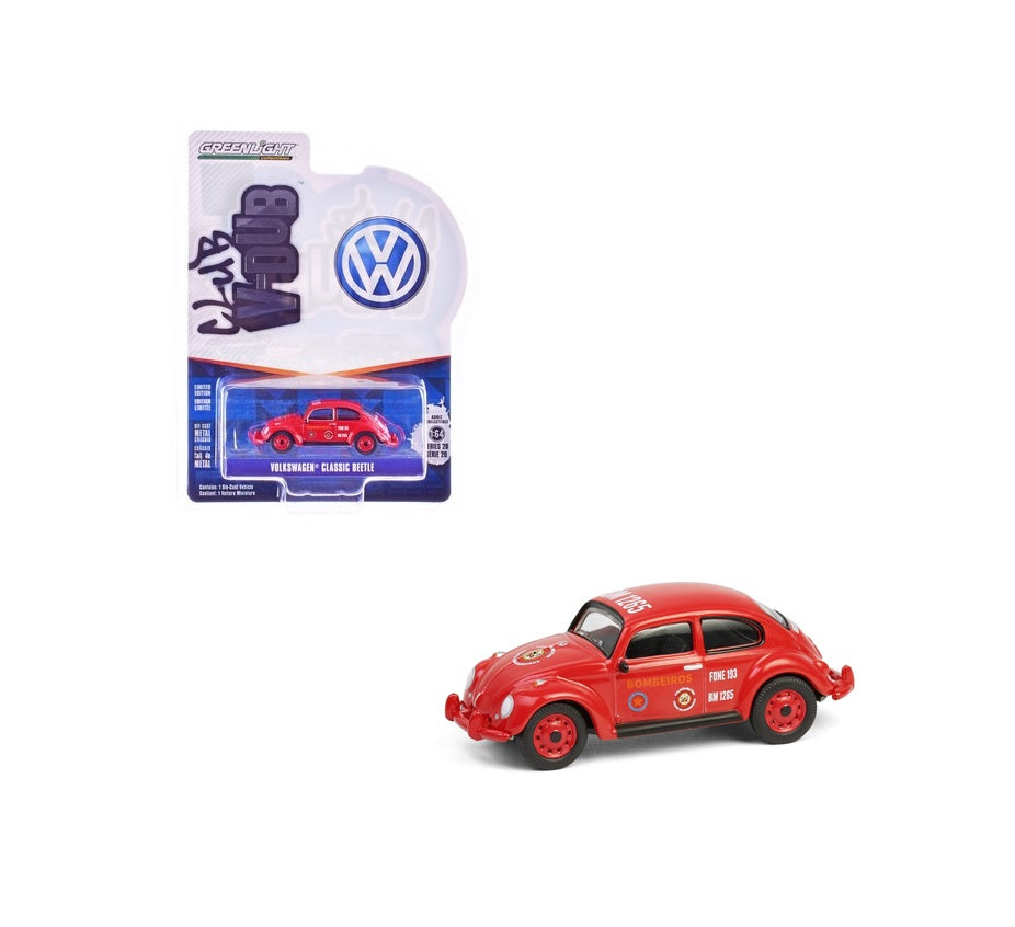 Greenlight Collectibles - Volkswagen Beetle Classic Corpo de Bombeiros - Club V-Dub - Scale 1/64
