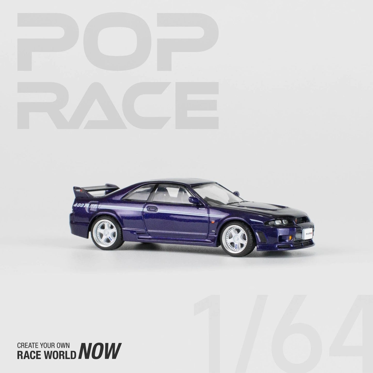 Pop Race - Nissan GT-R R33 NISMO 400R Midnight Purple Scala 1/64 PR64-51
