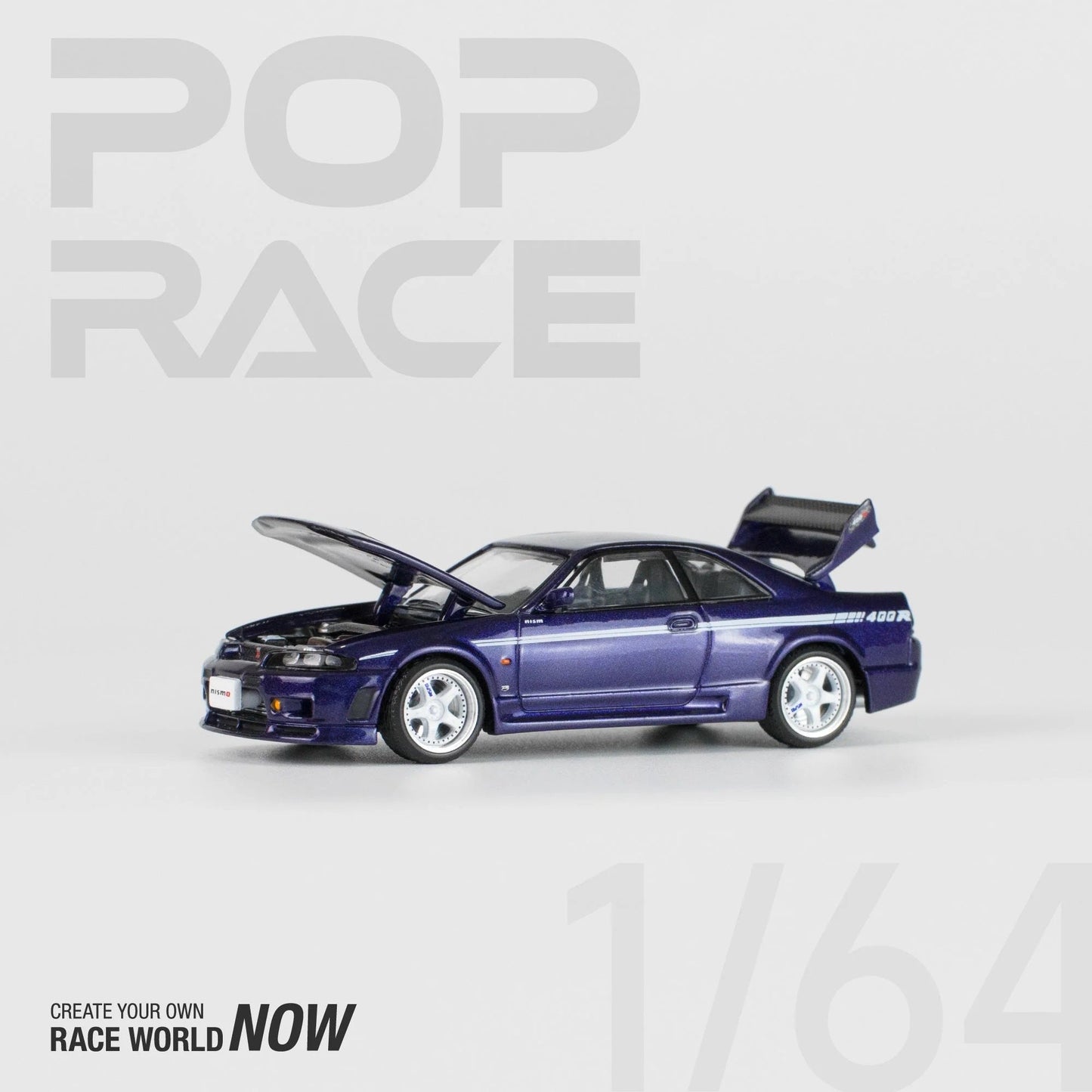 Pop Race - Nissan GT-R R33 NISMO 400R Midnight Purple Scala 1/64 PR64-51