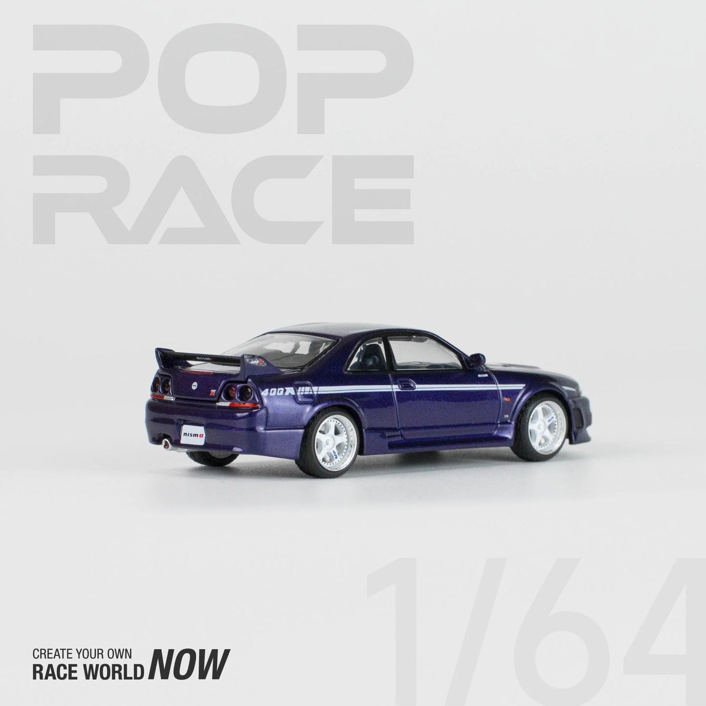 Pop Race - Nissan GT-R R33 NISMO 400R Midnight Purple Scala 1/64 PR64-51