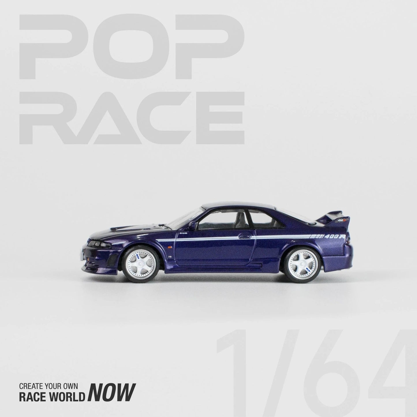 Pop Race - Nissan GT-R R33 NISMO 400R Midnight Purple Scala 1/64 PR64-51