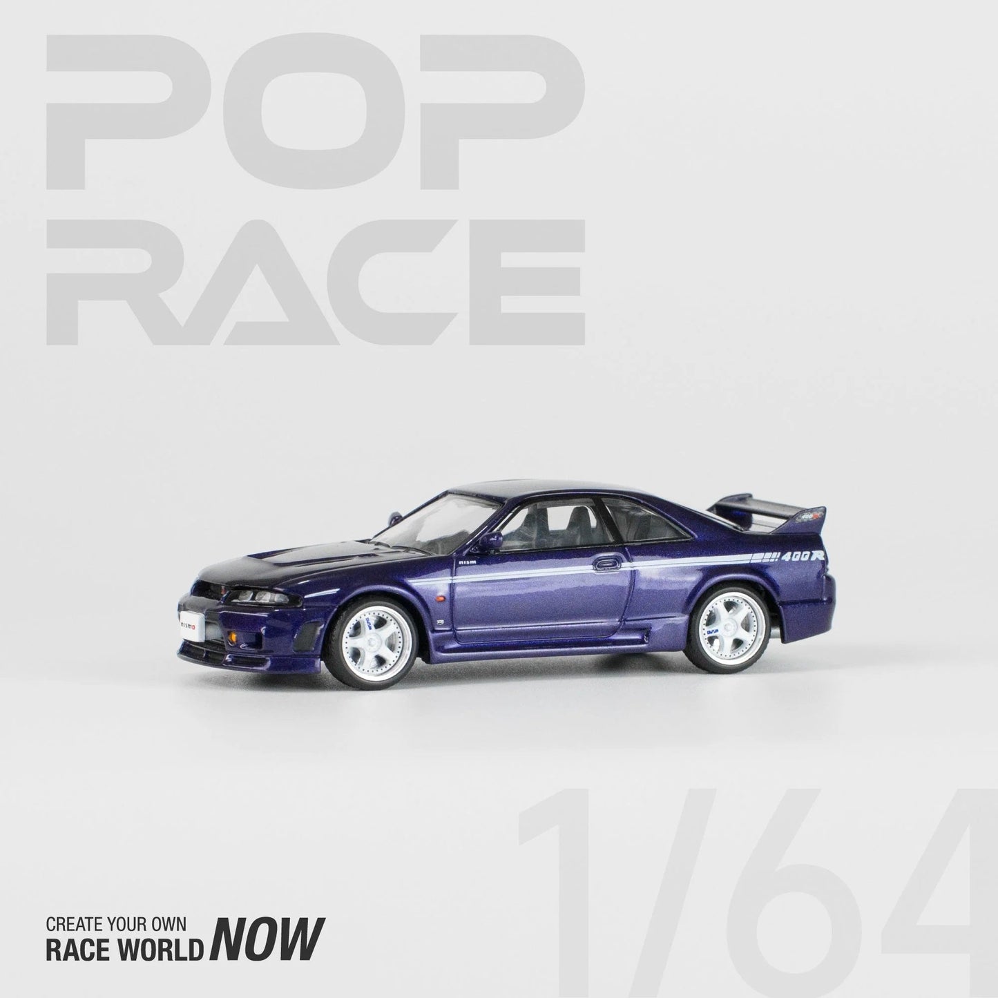 Pop Race - Nissan GT-R R33 NISMO 400R Midnight Purple Scala 1/64 PR64-51