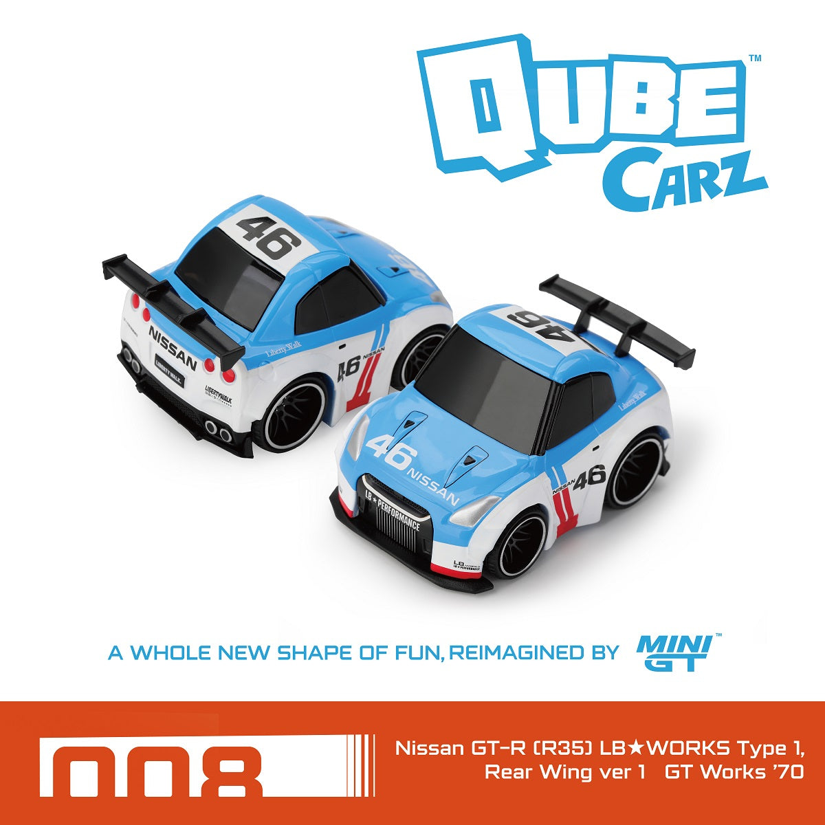PRE-ORDER] - Mini GT QUBE Carz Series - Nissan GT-R (R35) LB