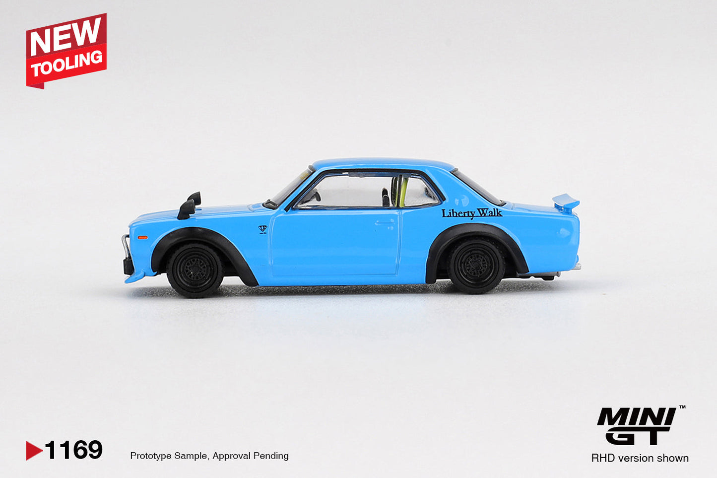 Mini GT - Nissan HAKOSUKA Bleu Bébé LB★Works 2015 - Échelle 1/64 MGT01169-L
