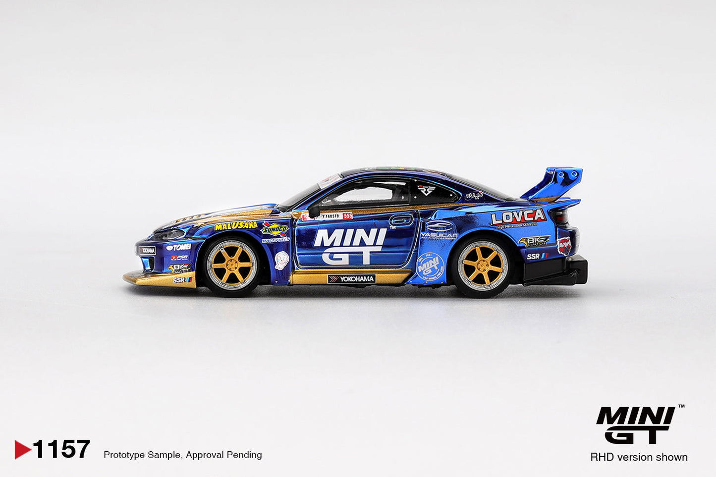 Mini GT - Nissan Silvia S15 LB-Super Silhouette #555 Team MINI GT Liberty Walk Formula Drift 2025 - Scale 1-64 MGT01157-R