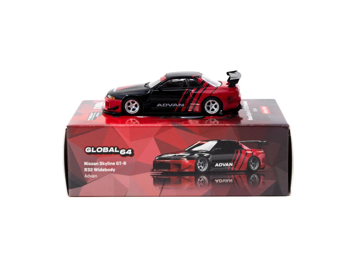 Tarmac Works - Nissan Skyline GT-R R32 Widebody Advan - Scale 1/64 T64G-061-ADV