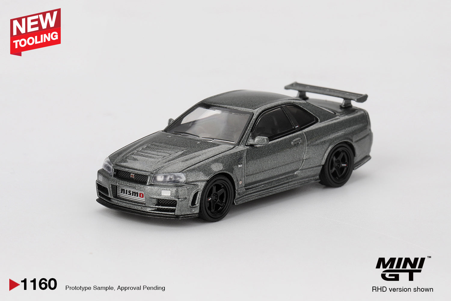PRE-ORDER] Mini GT - Nissan Skyline GT-R (R34) Dark Metal Gray