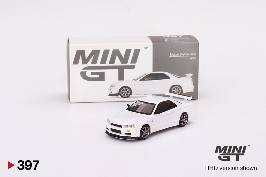 Mini GT - Nissan Skyline GT-R (R34) V-Spec N1 Blanc - Échelle 1/64 MGT00397-R