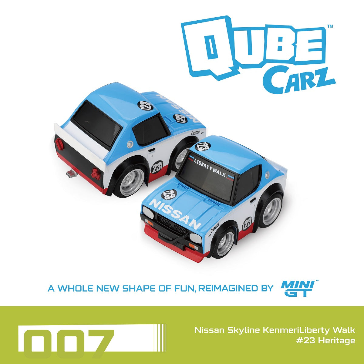 PRE-ORDER] - Mini GT QUBE Carz Series - Nissan Skyline Kenmeri