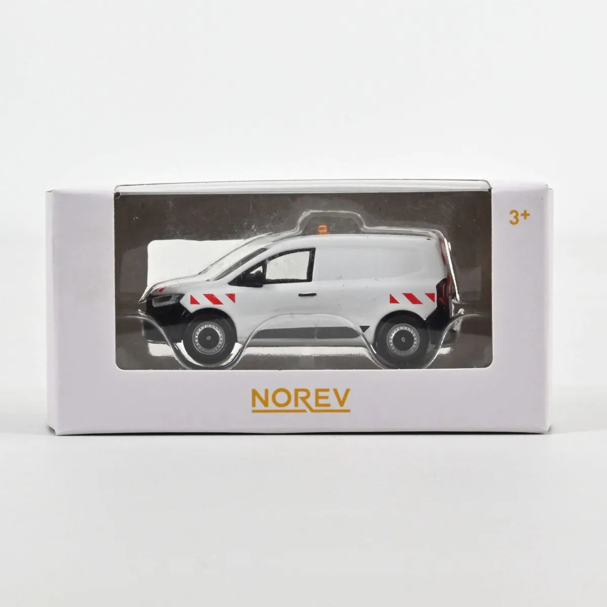 Norev - Renault Kangoo Van 2023 Blanc à Bandes Rouges - Échelle 1/64