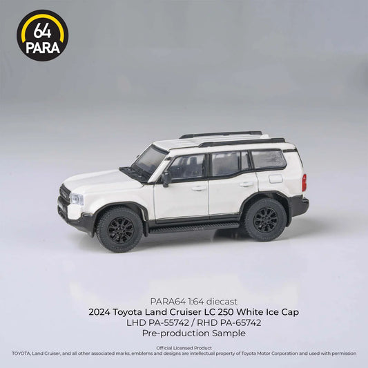 Para64 - Toyota Land Cruiser 250 Prado White Ice Cap LHD 2024 - Échelle 1/64