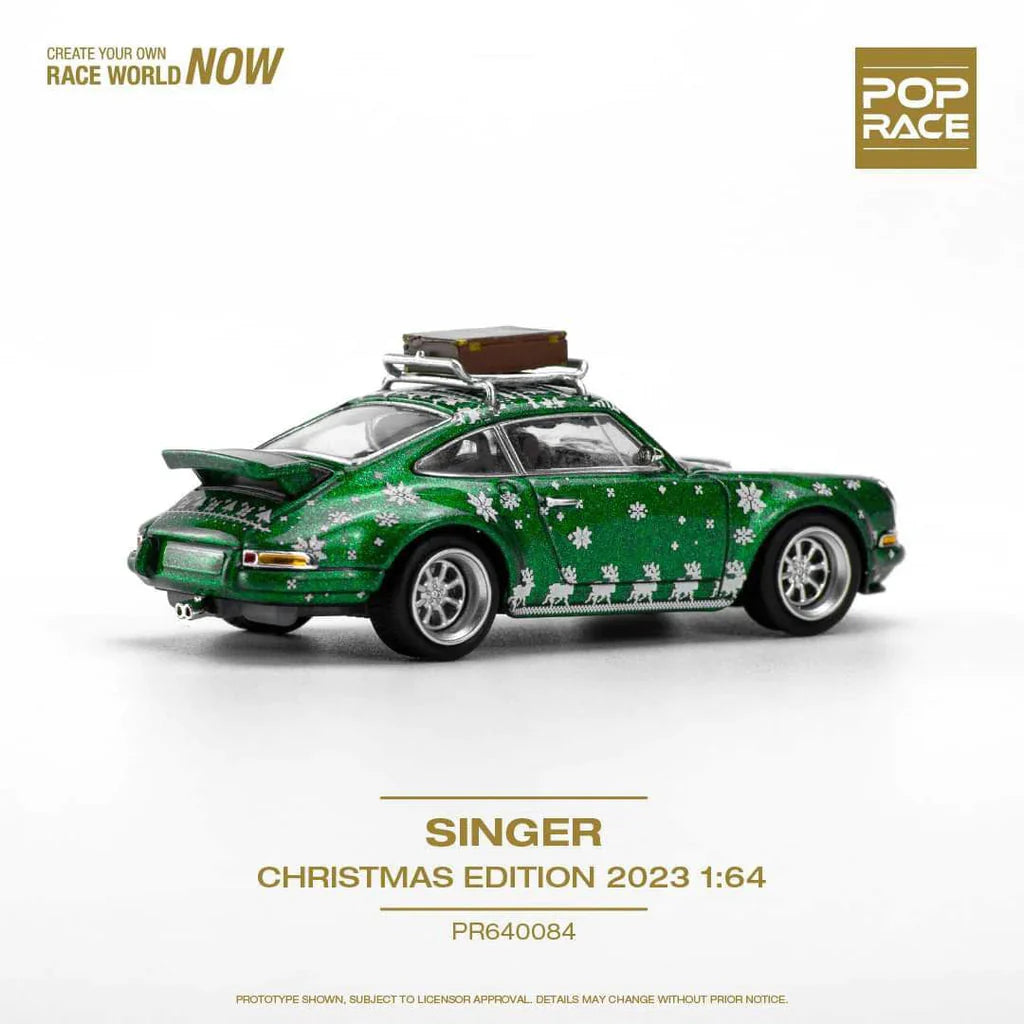 Pop Race - Porsche Singer Targa 2023 Christmas Edition Green - Scala 1/64 PR64-84