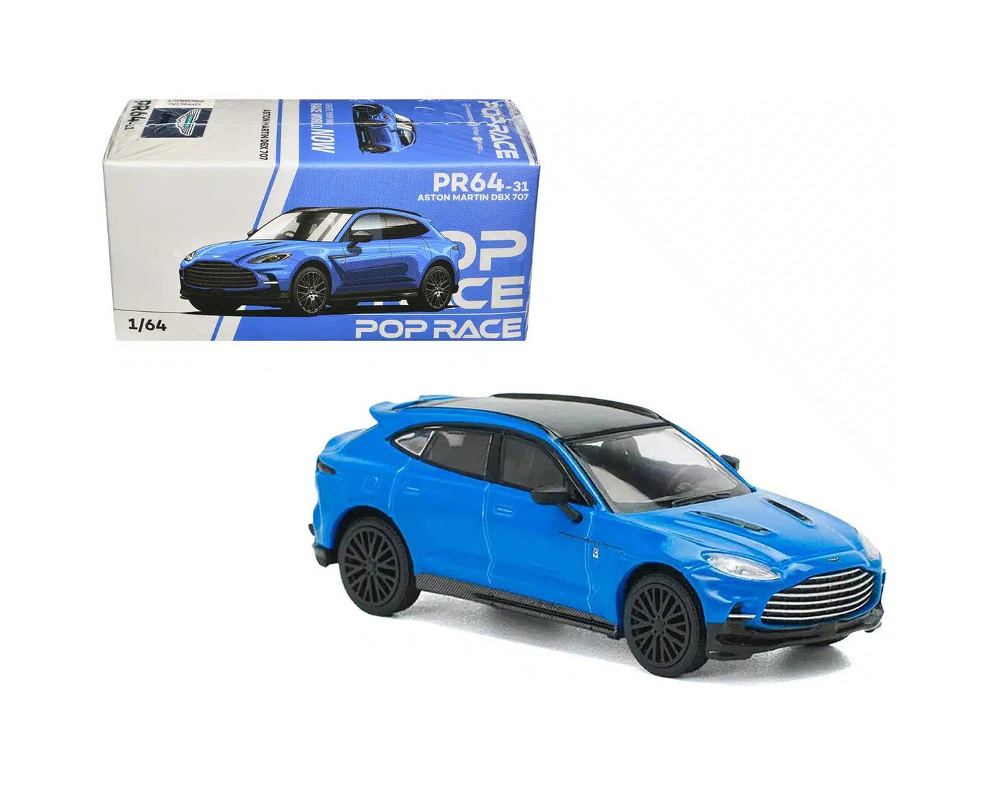 Pop Race - Aston Martin DBX 707 Bleu Échelle 1/64 PR64-0031