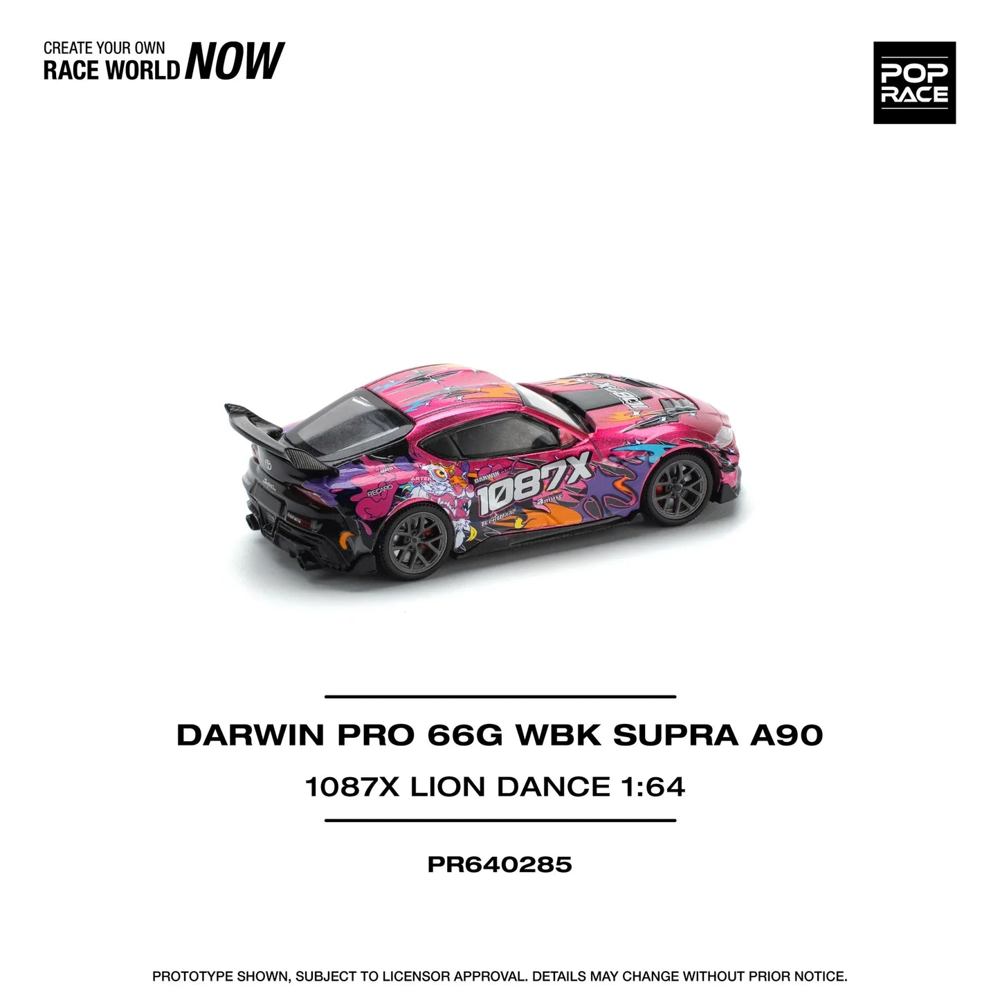 Pop Race - Toyota Supra (A90) Darwin Pro 66G WBK 1087X Lion Dance - Pop Race - Scala 1/64 PR64-285