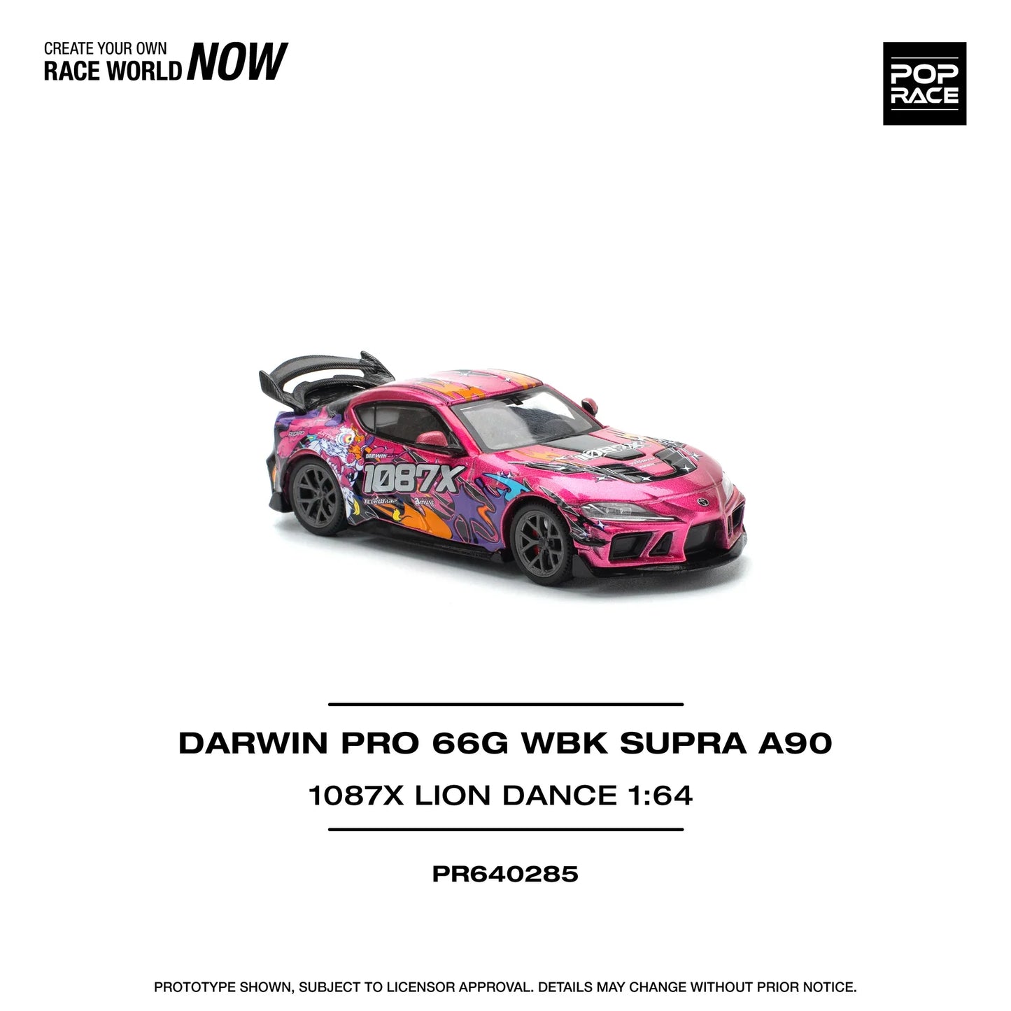 Pop Race - Toyota Supra (A90) Darwin Pro 66G WBK 1087X Lion Dance - Pop Race - Scala 1/64 PR64-285