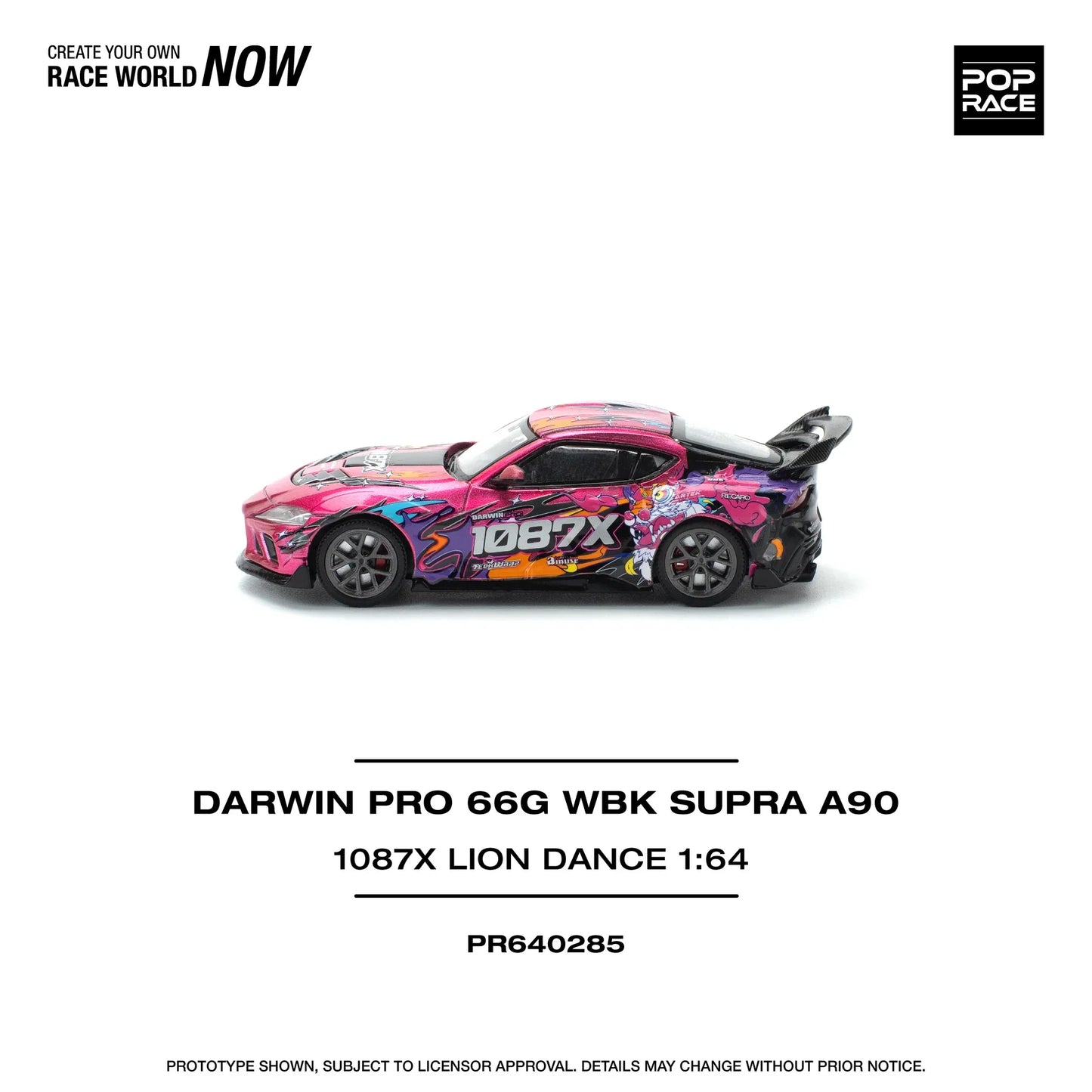 Pop Race - Toyota Supra (A90) Darwin Pro 66G WBK 1087X Lion Dance - Pop Race - Scala 1/64 PR64-285