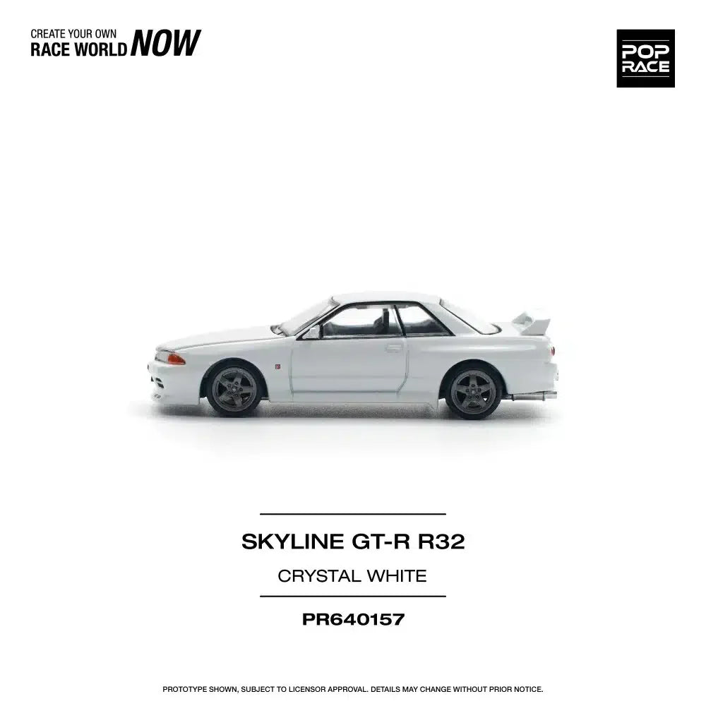 Pop Race - Nissan GT-R R32 Crystal White - Scala 1/64 PR64-157