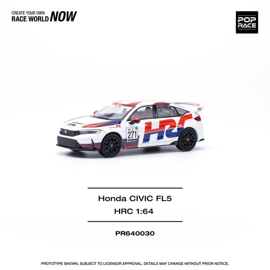 Pop Race - Honda Civic FL5 TYPE-R TCR - HRC - Échelle 1/64 PR64-030