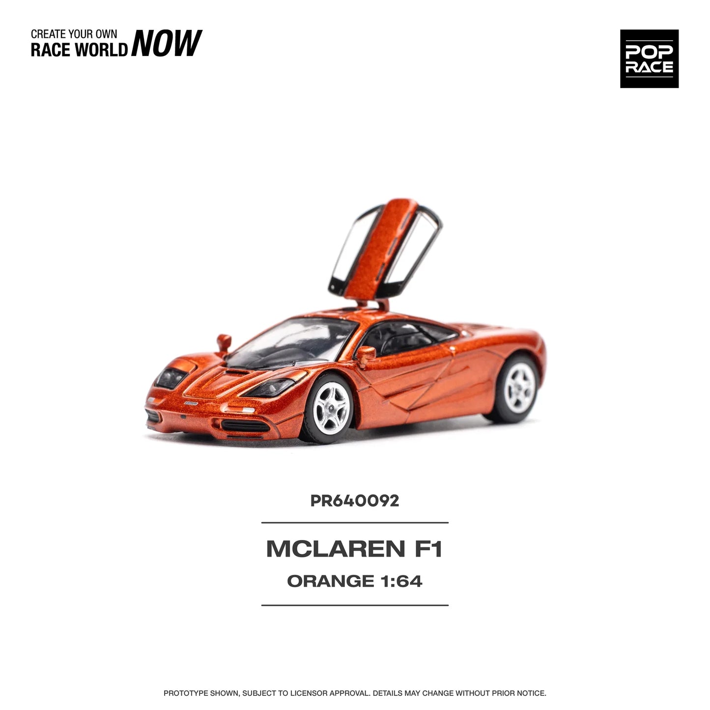 Pop Race - McLaren F1 Orange - Scala 1/64 PR64-92